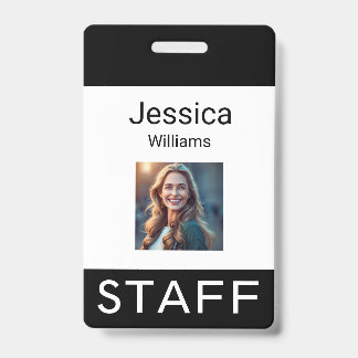 Employee name tags, personal company logos, person ID badge
