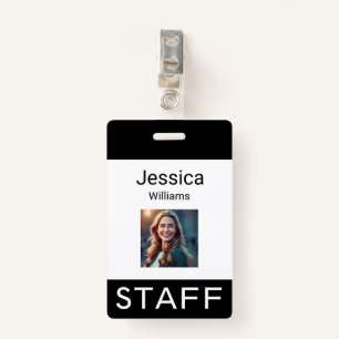 Employee name tags, personal company logos, person ID badge