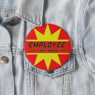 Employee of the Month 10 Cm Round Badge