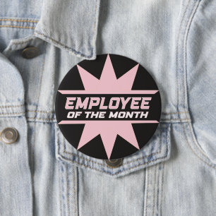 Employee of the Month 10 Cm Round Badge