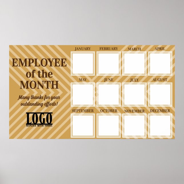employee of the month 4x4 photo recognition displa poster (Front)