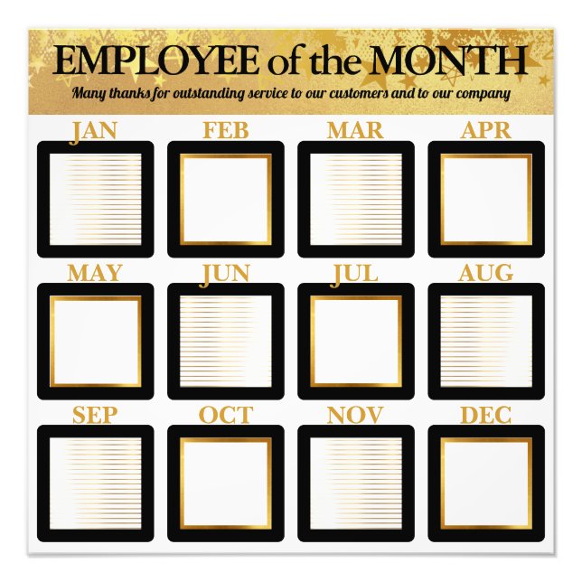 Employee of the month 4x4 photos office display photo print (Front)
