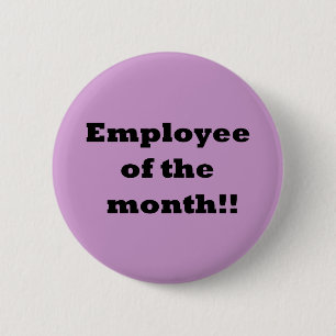 Employee of the month 6 cm round badge