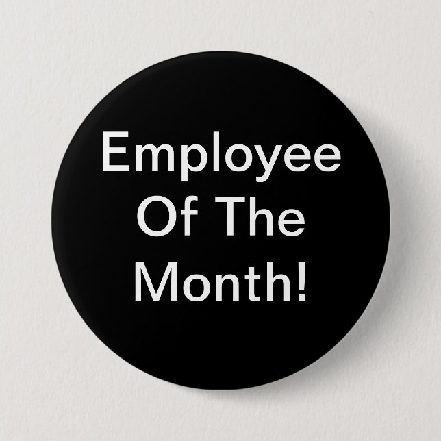 Employee Of The Month 7.5 Cm Round Badge (Front)
