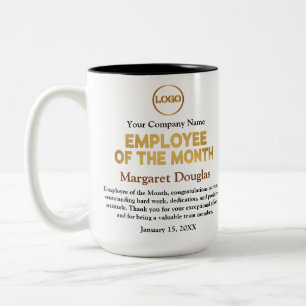 Employee of the Month Appreciation   Gold & Black Two-Tone Coffee Mug