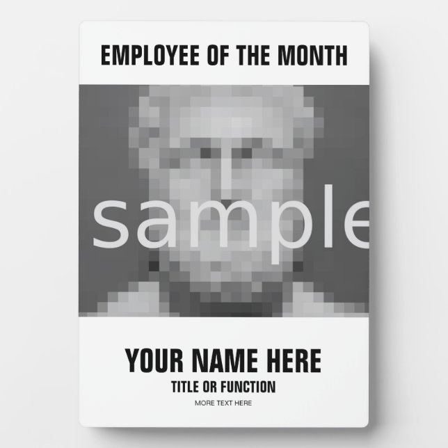 Employee of the month appreciation photo plaque (Front)