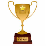 Employee of the Month Award, Golden Trophy Standing Photo Sculpture<br><div class="desc">Employee of the Month Award,  Golden Trophy onbest all round performance as an employee.</div>