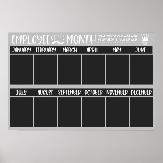 Employee of the Month Award Recognition Poster (Front)