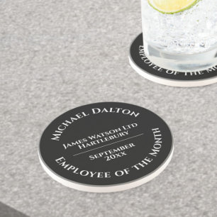 Employee of the Month Award Sandstone Coaster
