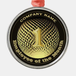 Employee of the Month Company medal Metal Tree Decoration
