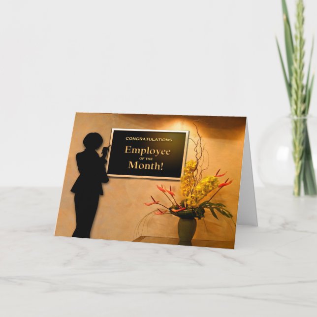 Employee of the Month Congratulations Card (Front)