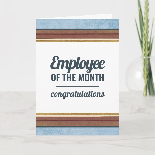 Employee of the month congratulations reward card (Front)