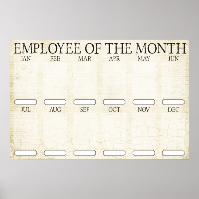employee of the month display for 4x6 photos poster (Front)