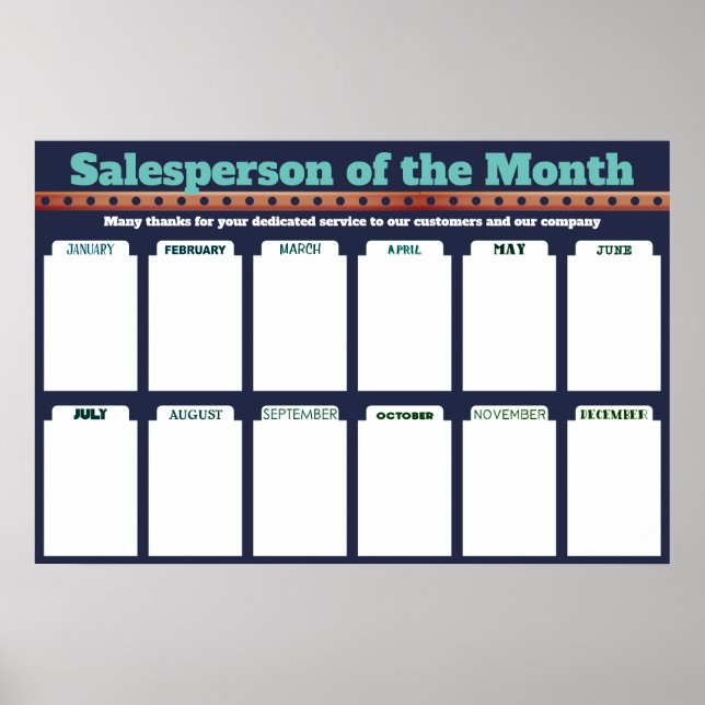 employee of the month display for 4x6 photos poster (Front)