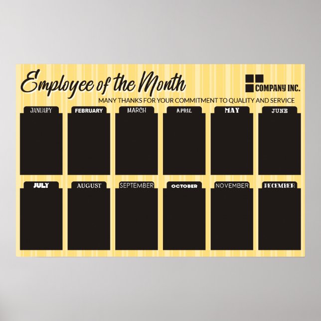 employee of the month display for 4x6 photos poster (Front)
