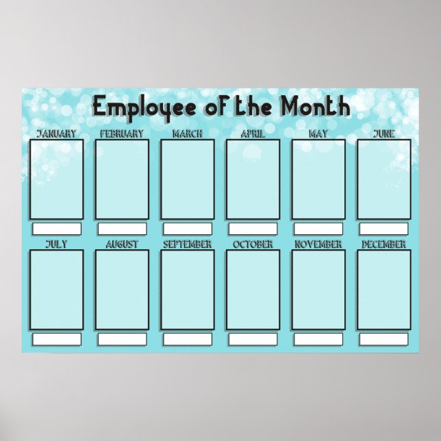 employee of the month display for 4x6 photos poster (Front)