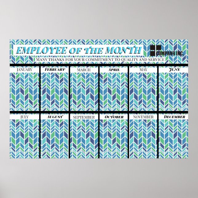 employee of the month display for 4x6 photos poster (Front)