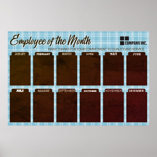employee of the month display for 4x6 photos poster (Front)