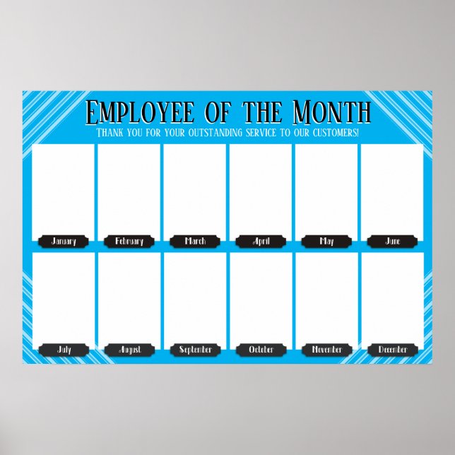 employee of the month display for 4x6 photos poster (Front)