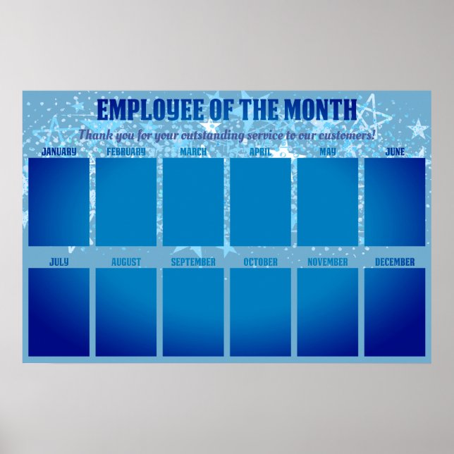 employee of the month display for 4x6 photos poster (Front)