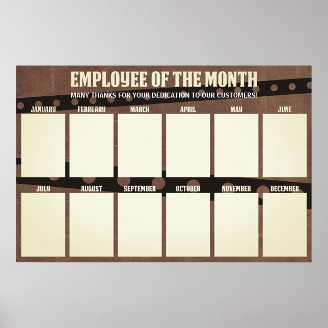 employee of the month display for 4x6 photos poster (Front)