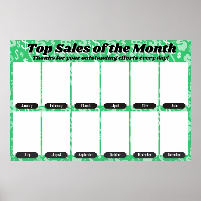 employee of the month display for 4x6 photos poster (Front)