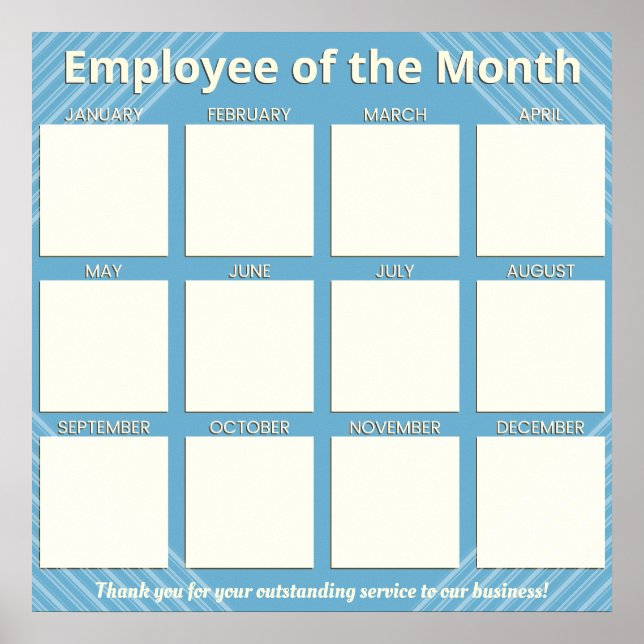 employee of the month display for 5x5 photos poster (Front)