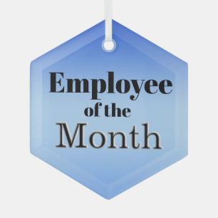 Employee of the Month Glass Tree Decoration