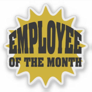 Employee of the Month Gold Starburst