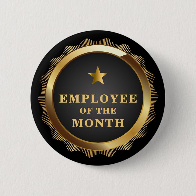 Employee of the Month Gold Stars Button (Front)