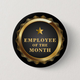 Employee of the Month Gold Stars Button