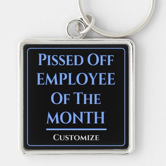 Employee Of The Month Humour Key Ring (Front)