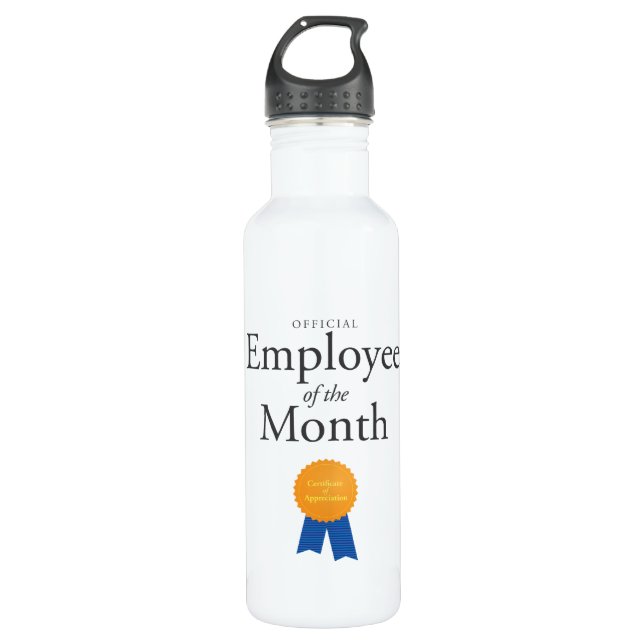 Employee of the Month on Water Bottle (Front)