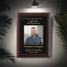 Employee Of The Month Photo Logo Gold Personalise