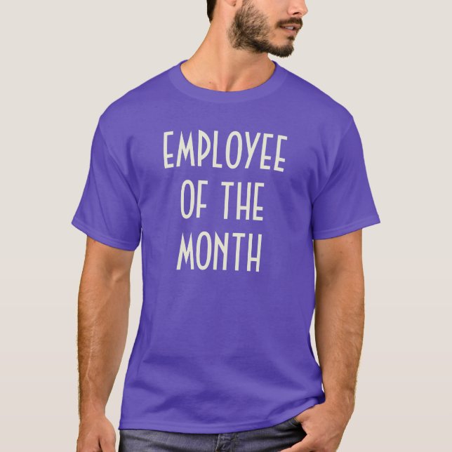 Employee of the Month Purple Beige T-Shirt (Front)
