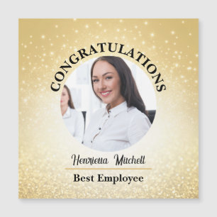 Employee of the Month Recognition Magnetic Cards -
