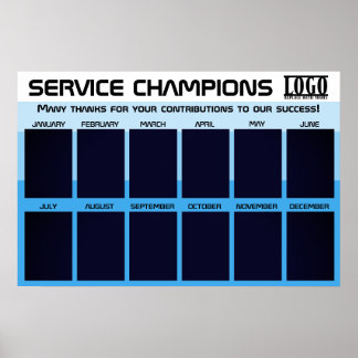 Employee of the month recognition photo display poster