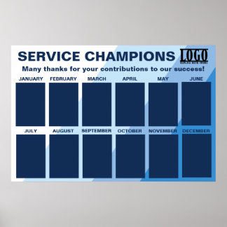 Employee of the month recognition photo display poster