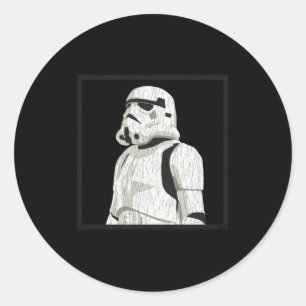 Employee Of The Month Trooper  Classic Round Sticker