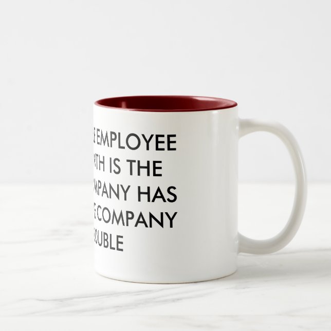 EMPLOYEE OF THE MONTH Two-Tone COFFEE MUG (Right)
