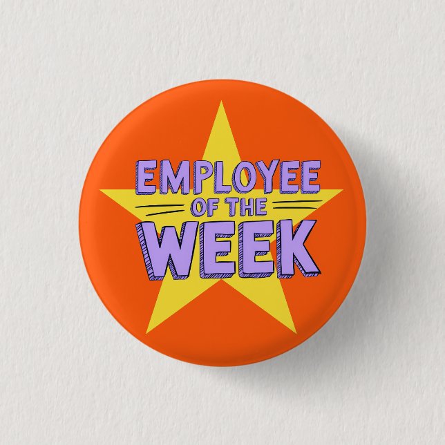 Employee of the week pin badge (Front)