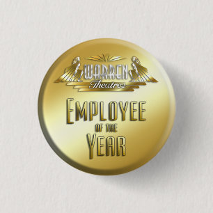 Employee of the Year 3 Cm Round Badge