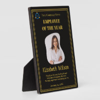 Employee of the Year Custom Photo | Gold & Black