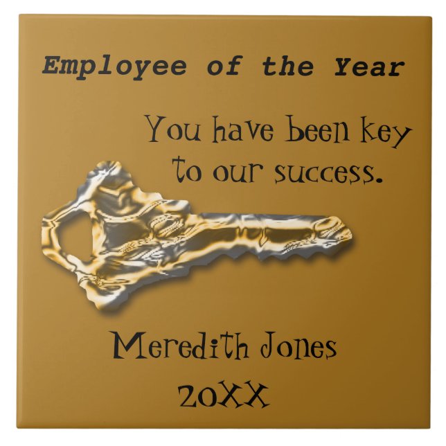 Employee of the Year Gold Silver Key Professional Tile (Front)