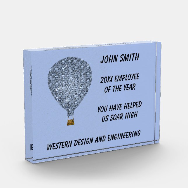 Employee of the Year Hot Air Balloon Recognition P Photo Block (Left)