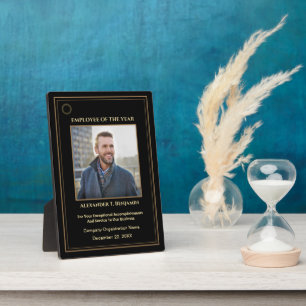 Employee Of The Year Photo Gold Custom Awards Plaque