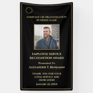 Employee Of The Year Photo Logo Gold Awards Banner