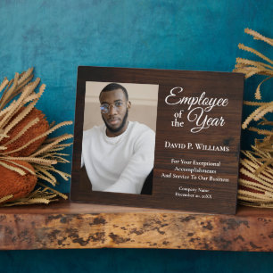 Employee Of The Year Photo Wood Custom Awards Plaque