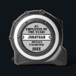 Employee of the Year Silver Black Any Occupation 1<br><div class="desc">#1 Employee of the Year written in black typography against silver colour background.  Name in black shadow text inside white and black banner label.  For any occupation.  Click Personalise to edit font colours,  or size.  Original Photography and Design by TamiraZDesigns.</div>