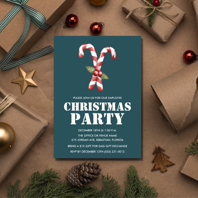Employee Office Christmas Party Invitation (Employee Office Christmas Party Invitation)